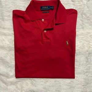 Men’s Ralph Lauren Polo collar shirt. Polyester (Dri Fit material) size medium